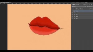 Процесс рисования губ в фотошопе?|The process of drawing lips in Photoshop?