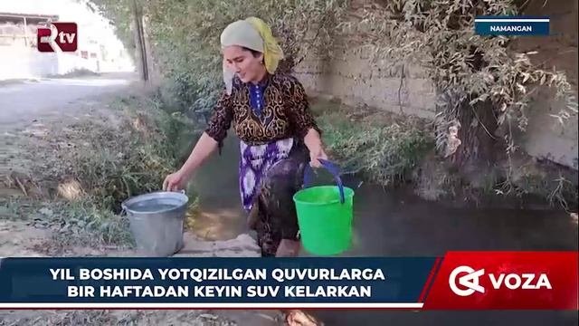 Yil Boshida Yotqizilgan Quvurlarga Bir Haftadan Keyin Suv Kelarkan