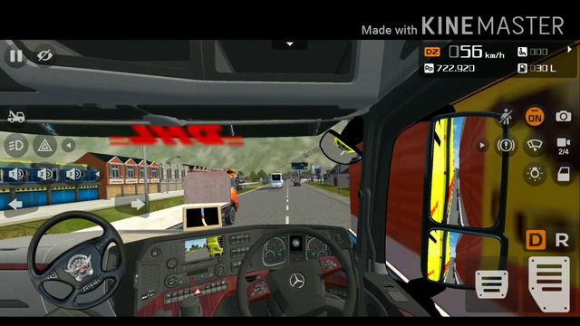 DHL Logistics Mercedes Benz ACTROS Truck Mod for Bus Simulator Indonesia || Bussid v3.3.3