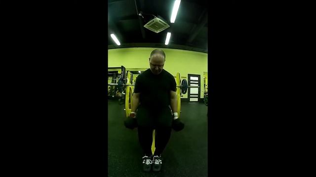 Д 3, Молотки с гантелями сидя, 14 кг. смотреть онлайн