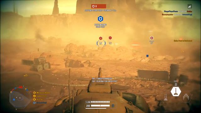 Star Wars Battlefront2, AAT kills 3x AT-TE, Galactic Assult Geonosis смотреть онлайн