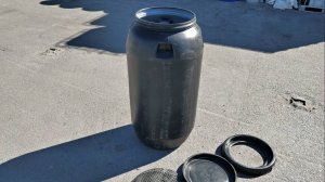 Черная ПВХ бочка на 260 литров Огурец Б\У