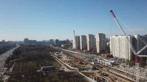 Славянский бульвар. Строительство станции МЦД. 25.03.2020