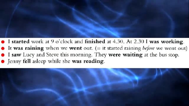 Past continuous и past simple - Урок 14  HD