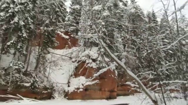 Ледопады утёса Ванагу. 22.01.2013. Vanagu ieža leduskritumi. смотреть онлайн