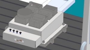 Анимация установки системы нулевого базирования БР30-6 с 4 тисками ТП95-Г2