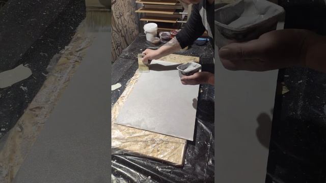 1часть нанесение  эффект "замша"  cervo sanpaint. deco-color декоративная краска