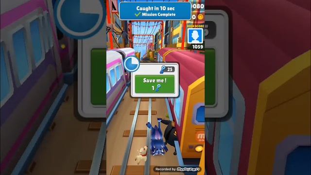 Subway Surfers :- get caught in first 10 seconds of run. 0 sec