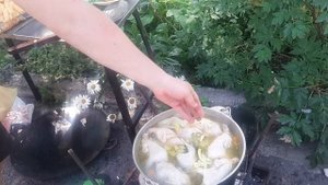 ВКУСНЕЙШАЯ ЮШКА С ПЕРЕПЕЛА..ГОТОВИМ В КАЗАНЕ НА КОСТРЕ.
