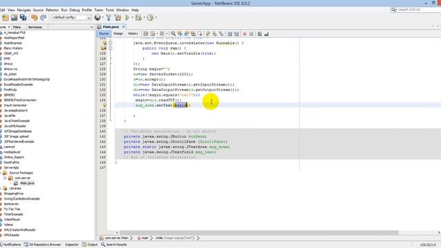 Chat application using java sockets with GUI (source code) смотреть онлайн