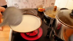 Блинчики с белыми грибами