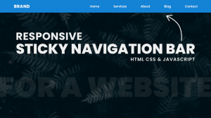 Адаптивная липкая панель навигации для сайта - HTML, CSS Javascript