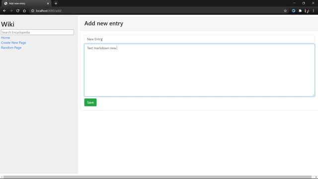 CS50’s Web Programming with Python and JavaScript Project 1 Wiki