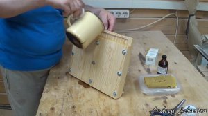 Деревянная форма для изготовления свечей. Изготавливаем свечи.  Wooden form for making candles.