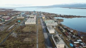 Усть-Камчатск, Поселок с квадрокоптера. осень 2018