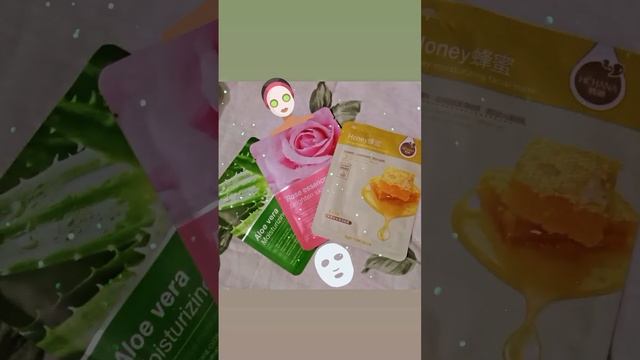 BioAqua~Aloe Vera ? BioAqua~Rose? Honey ?Face sheet Mask Keeps your Skin Hydrated ?#ytshorts #short