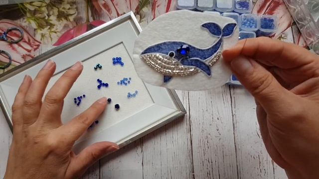 Брошь СИНИЙ КИТ, мастер класс/BLUE WHALE Brooch #брошькит #брошьсинийкит #брошиизбисера #Elvira