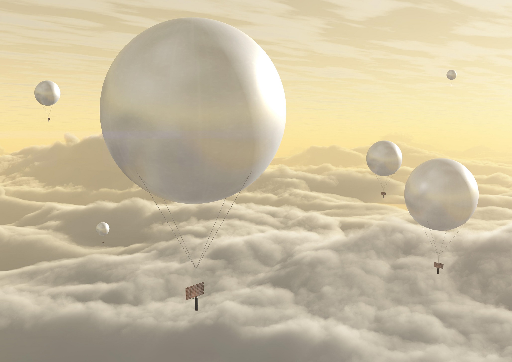 Исследование вулканов Венеры с помощью системы воздушных шаров.