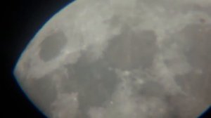 Moon through telescope Bresser Skylux El 70 / 900