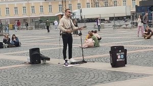 уличные музыканты на дворцовой площади.Питер,кавер