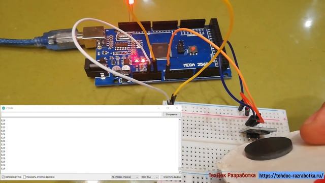 Аналоговый датчик Холла (на базе SS49E) "KY-035" смотреть онлайн