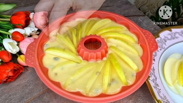Идеальная Шарлотка с яблоками?Самый?Яблочный пирог тает во рту!Очень простой и вкусный рецепт к чаю