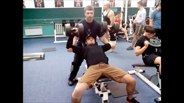Жим гантелей 40 кг смотреть онлайн