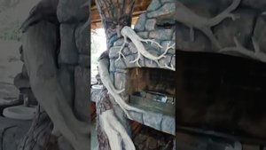 Мангальная зона из арт-бетона