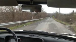 Trabant 601 cold start - POV drive - bumpy Hungarian roads