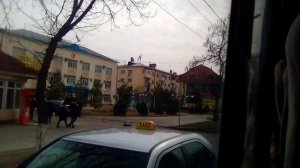 Тараз (Джамбул) проезжая по Абая  на автобусе от Советской до парка, 17 февраля 2020 г.