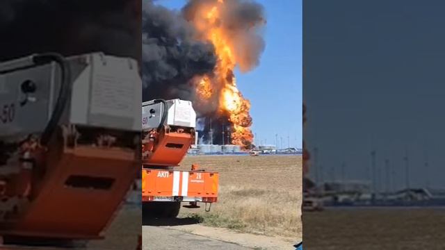 Взрыв цистерны на нефтебазе