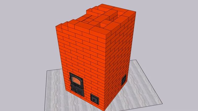 Порядовка печи голландка, проект 3D