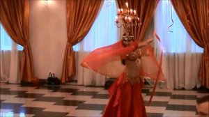 Sensual belly dance with shamadan and tabla solo on wedding by Amira Abd