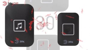 Звонок дверной ЭРА С97 беспроводной, от сети, черный, 60 мелодий