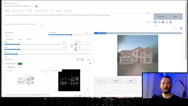 Chief Architect X15 to Stable Diffusion and Controlnet. Ai Image generation смотреть онлайн