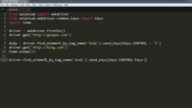 Python Selenium Switch to New Tab