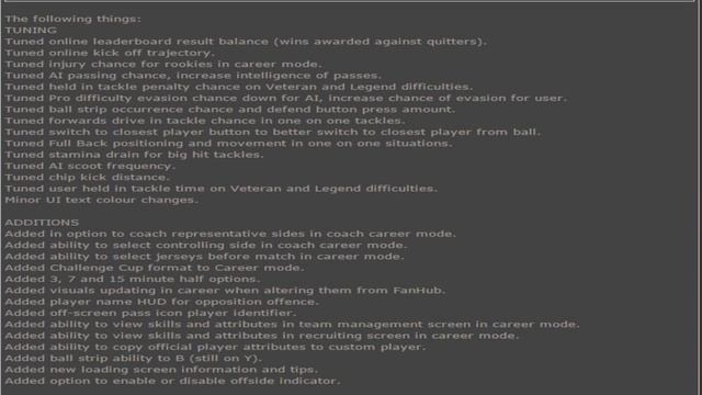 Rugby League Live 3 - Patch Details/Notes!! смотреть онлайн