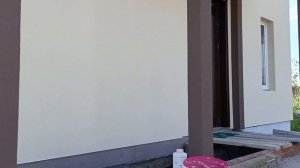 Вот как выглядит декоративная штукатурка цвет Техас 2 и Колумбия 6, утепление пенопластом Ceresit