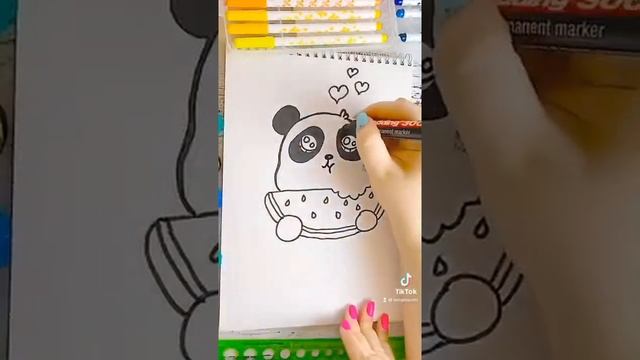 #shorts Как нарисовать Панду How to draw a Panda