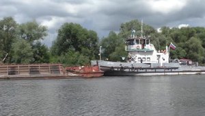 Буксир-толкач РТ-363 с баржей 7384