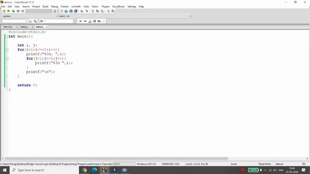 Basics of Algorithm & Programming (Nested Loops) - Lecture 16 | Gujarati