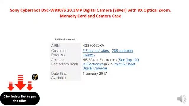 Sony Cybershot DSC-W830S 20.1MP Digital Camera (Silver) смотреть онлайн