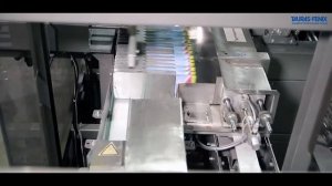 Упаковка кормов для домашних животных в картонную тару на машине SPM HCP 200