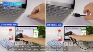 YHD-1100DB Bluetooth barcode scanner 2D