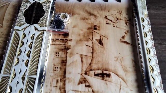 Обзор. резные нарды на морскую тематику. заказ поедет в Екатеринбург. резьба по дереву смотреть онлайн