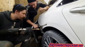 Kia K5 ремонт крыла и пайка порога