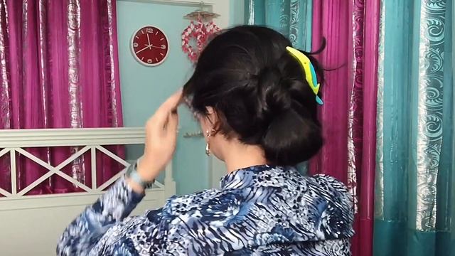 Low Bun Hair Tutorial Natural Hair | Party Bun Hairstyles For Long Hair смотреть онлайн