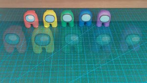 Амонгас из пластилина / Making AMONG US clay.