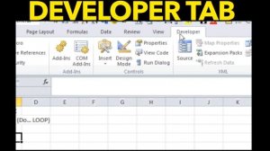 How to Add Developer Tab in Excel 2010 - VBA Basics