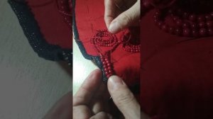 Пришиваем кораллы/бисер на нагрудное украшение/головной убор башкирского костюма